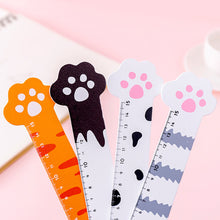 Load image into Gallery viewer, 15cm Cute Kawaii Kitty Paw Cat Straight Ruler Wooden Ruler for Student Drawing Measuring Office Stationery School Supplies
