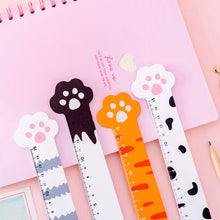 Load image into Gallery viewer, 15cm Cute Kawaii Kitty Paw Cat Straight Ruler Wooden Ruler for Student Drawing Measuring Office Stationery School Supplies
