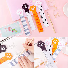 Load image into Gallery viewer, 15cm Cute Kawaii Kitty Paw Cat Straight Ruler Wooden Ruler for Student Drawing Measuring Office Stationery School Supplies
