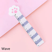 Load image into Gallery viewer, 15cm Cute Kawaii Kitty Paw Cat Straight Ruler Wooden Ruler for Student Drawing Measuring Office Stationery School Supplies
