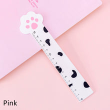 Load image into Gallery viewer, 15cm Cute Kawaii Kitty Paw Cat Straight Ruler Wooden Ruler for Student Drawing Measuring Office Stationery School Supplies
