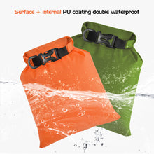 Load image into Gallery viewer, 5pcs Outdoor Swimming Waterproof Dry Bag Beach Buckled Storage Sack Camping Rafting Snorkeling Bags With Adjustable Strap Hook
