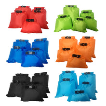 Load image into Gallery viewer, 5pcs Outdoor Swimming Waterproof Dry Bag Beach Buckled Storage Sack Camping Rafting Snorkeling Bags With Adjustable Strap Hook
