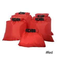 Load image into Gallery viewer, 5pcs Outdoor Swimming Waterproof Dry Bag Beach Buckled Storage Sack Camping Rafting Snorkeling Bags With Adjustable Strap Hook

