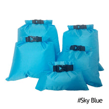 Load image into Gallery viewer, 5pcs Outdoor Swimming Waterproof Dry Bag Beach Buckled Storage Sack Camping Rafting Snorkeling Bags With Adjustable Strap Hook

