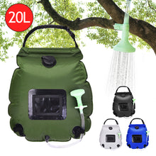 Load image into Gallery viewer, 20L Outdoor Water Bags Camping Hiking Solar Shower Bag Heating Camping Shower Climbing Hydration Bag Hose Switchable Shower Head
