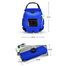 Load image into Gallery viewer, 20L Outdoor Water Bags Camping Hiking Solar Shower Bag Heating Camping Shower Climbing Hydration Bag Hose Switchable Shower Head
