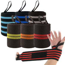Load image into Gallery viewer, 2Pcs Wrist Wrap Weight Lifting Gym Cross Training Fitness Sports Padded Thumb Brace Strap Power Hand Wraps Support Bar Wristband
