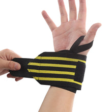 Load image into Gallery viewer, 2Pcs Wrist Wrap Weight Lifting Gym Cross Training Fitness Sports Padded Thumb Brace Strap Power Hand Wraps Support Bar Wristband
