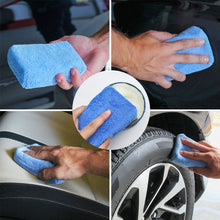 Load image into Gallery viewer, Car Rectangular Microfiber Applicator Cleaning Pads Sponges Cloths Care Microfibre Wax Polishing

