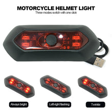 Load image into Gallery viewer, 4 Led Helmet Rechargeable Motorcycle Bicycle Taillight Warning Light High Bright Flashing Waterproof with 3 Modes USB Light
