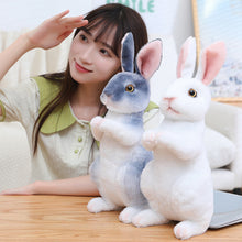 Load image into Gallery viewer, Realistic Cute White Plush Rabbits Lifelike Animal Photo Props Bunny Simulation Rabbit Toy Model Birthday Gift
