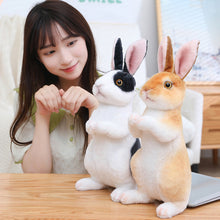 Load image into Gallery viewer, Realistic Cute White Plush Rabbits Lifelike Animal Photo Props Bunny Simulation Rabbit Toy Model Birthday Gift
