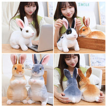 Load image into Gallery viewer, Realistic Cute White Plush Rabbits Lifelike Animal Photo Props Bunny Simulation Rabbit Toy Model Birthday Gift
