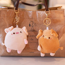 Load image into Gallery viewer, Pair of Magneticed Couple Pig Plush Keychain Cute Creative Plush Kawaii Magneted Backpack Pendant Toy Girl Holiday Gift
