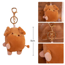 Load image into Gallery viewer, Pair of Magneticed Couple Pig Plush Keychain Cute Creative Plush Kawaii Magneted Backpack Pendant Toy Girl Holiday Gift
