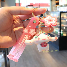 Load image into Gallery viewer, Cute Sanrio Hello Kitty Keychain Kawaii Cartoon My Melody Kuromi Cinnamoroll Plush Key Ring Bags Pendant Ornaments Jewelry Gifts
