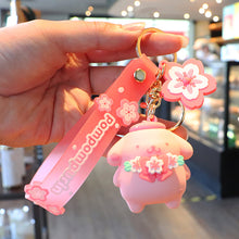 Load image into Gallery viewer, Cute Sanrio Hello Kitty Keychain Kawaii Cartoon My Melody Kuromi Cinnamoroll Plush Key Ring Bags Pendant Ornaments Jewelry Gifts
