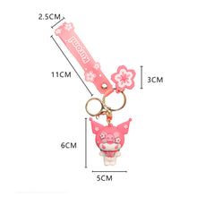 Load image into Gallery viewer, Cute Sanrio Hello Kitty Keychain Kawaii Cartoon My Melody Kuromi Cinnamoroll Plush Key Ring Bags Pendant Ornaments Jewelry Gifts
