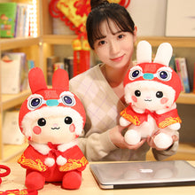 Load image into Gallery viewer, 2023 New Year Tang Suit Chinese Style Rabbit Plush Toy Soft Lucky Bunny Stuffed Doll Mascot Collection Christmas Gift
