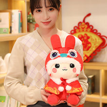 Load image into Gallery viewer, 2023 New Year Tang Suit Chinese Style Rabbit Plush Toy Soft Lucky Bunny Stuffed Doll Mascot Collection Christmas Gift
