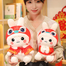 Load image into Gallery viewer, 2023 New Year Tang Suit Chinese Style Rabbit Plush Toy Soft Lucky Bunny Stuffed Doll Mascot Collection Christmas Gift
