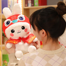 Load image into Gallery viewer, 2023 New Year Tang Suit Chinese Style Rabbit Plush Toy Soft Lucky Bunny Stuffed Doll Mascot Collection Christmas Gift
