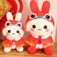 Load image into Gallery viewer, 2023 New Year Tang Suit Chinese Style Rabbit Plush Toy Soft Lucky Bunny Stuffed Doll Mascot Collection Christmas Gift
