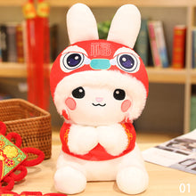 Load image into Gallery viewer, 2023 New Year Tang Suit Chinese Style Rabbit Plush Toy Soft Lucky Bunny Stuffed Doll Mascot Collection Christmas Gift

