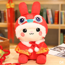 Load image into Gallery viewer, 2023 New Year Tang Suit Chinese Style Rabbit Plush Toy Soft Lucky Bunny Stuffed Doll Mascot Collection Christmas Gift
