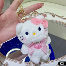 Load image into Gallery viewer, Plush Toy Sanrio Kulomi Melody Laurel Dog Plush Doll Keychain Pendant Doll Decoration Birthday Wedding Gifts Key Ring
