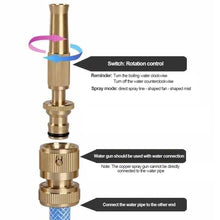 Load image into Gallery viewer, 2Pcs Car High Pressure Water Spray Gun Spray Nozzle Washing Machine Nozzle with Quick-connect Connector Metal Brass Lawn Garden Hose Pipe
