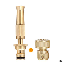 Load image into Gallery viewer, 2Pcs Car High Pressure Water Spray Gun Spray Nozzle Washing Machine Nozzle with Quick-connect Connector Metal Brass Lawn Garden Hose Pipe
