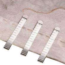 Load image into Gallery viewer, Metal Sewing Crimping Clip Stainless Steel Ruler for DIY Clothing Stitching Pinning Marking Quilting Ruler Tool
