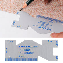 Load image into Gallery viewer, Precision Seam Measuring Gauge Fabric Marker Metal Quilting Tailor Ruler Template Sewing Ruler for DIY Patchwork Craft Accessories
