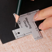 Load image into Gallery viewer, Precision Seam Measuring Gauge Fabric Marker Metal Quilting Tailor Ruler Template Sewing Ruler for DIY Patchwork Craft Accessories
