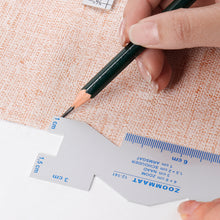 Load image into Gallery viewer, Precision Seam Measuring Gauge Fabric Marker Metal Quilting Tailor Ruler Template Sewing Ruler for DIY Patchwork Craft Accessories
