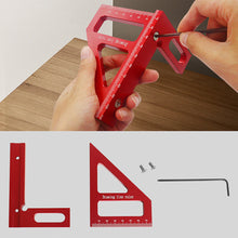 Load image into Gallery viewer, Woodworking Square Protractor 45° 90° Miter Aluminum Alloy Triangle Ruler High Precision Layout Measuring Tool for Engineer Carpenter
