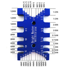 Load image into Gallery viewer, Woodworking Tenon Caliper Height Gauge Metric Imperial Card Gauge Cutter Measuring Ruler for Saw Router Table Machine DIY Carpentry Tools
