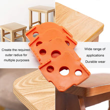 Load image into Gallery viewer, 4PCS Woodworking Router Corner Radius Templates Jig R5 to R40 ABS R Angle Routing Curved Corner Milling Circular Radian High Hardness Tool
