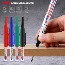 Load image into Gallery viewer, 32mm Long Head Marker Multi-purpose Woodworking Decoration Deep Hole Marker Pen Red/Black/Blue/Green Ink
