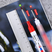 Load image into Gallery viewer, 32mm Long Head Marker Multi-purpose Woodworking Decoration Deep Hole Marker Pen Red/Black/Blue/Green Ink
