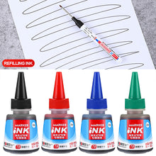 Load image into Gallery viewer, Long Head Marker Ink Multi-purpose Woodworking Decoration Deep Hole Marker Pen Red/Black/Blue/Green Ink
