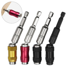 Load image into Gallery viewer, Magnetic Screw Drill Tip Screwdriver Bits Drill Hand Tools Drill Bit Extension Rod Quick Change Locking Bit Holder Drive Guide Woodworking Tools
