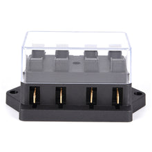 Load image into Gallery viewer, 4 Way Car Circuit Standard Blade Fuse Box Block Holder 4 Way Fuse For 12V / 24V 22mm Handlebar Motorcycles E-Bikes with 5A 10A 15A 20A Fuse

