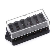 Load image into Gallery viewer, 6 Way Car Circuit Standard Blade Fuse Box Block Holder Fuse For 12V / 24V Motorcycles E-Bikes with 5A 10A 15A 20A 25A 30A Fuse
