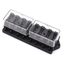 Load image into Gallery viewer, 8 Way Car Circuit Standard Blade Fuse Box Block Holder Fuse For 12V / 24V Motorcycles E-Bikes with 5A 7.5A 10A 15A 20A 25A 30A 35A Fuse
