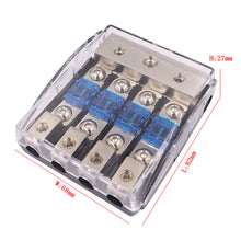 Load image into Gallery viewer, Car Mini Fuse Holder Stereo Audio AFS Fuse Holder Power Distribution Block Fuse Box Audio Modification Zinc Alloy Nickel Plating

