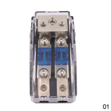 Load image into Gallery viewer, Car Mini Fuse Holder Stereo Audio AFS Fuse Holder Power Distribution Block Fuse Box Audio Modification Zinc Alloy Nickel Plating
