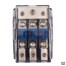 Load image into Gallery viewer, Car Mini Fuse Holder Stereo Audio AFS Fuse Holder Power Distribution Block Fuse Box Audio Modification Zinc Alloy Nickel Plating
